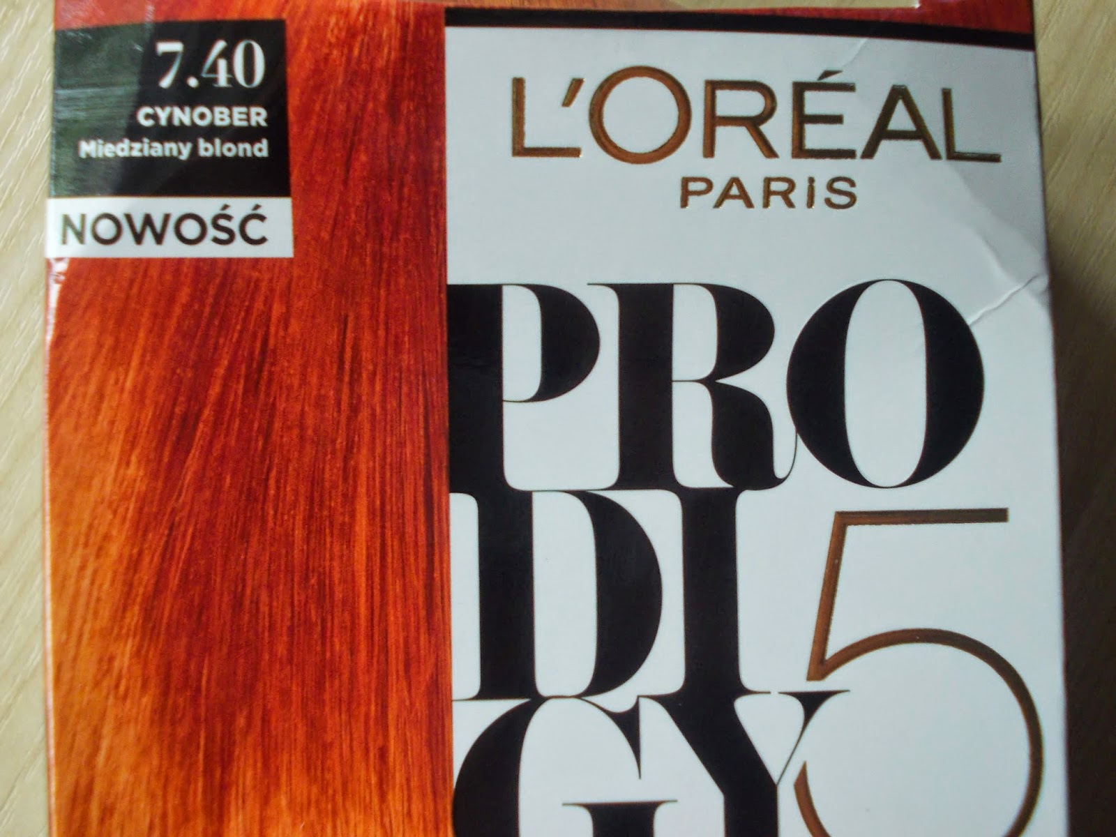 Nowość w koloryzacji: Loreal Prodigy5: 7.40 Cynober Miedziany Blond.